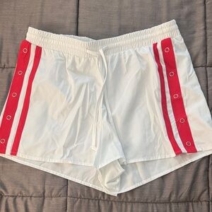Wild Fable White and Red Athletic Shorts